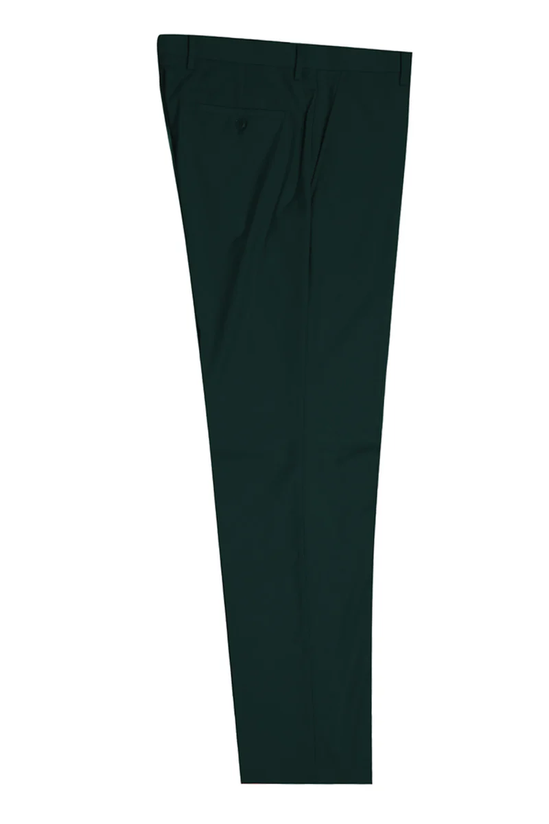 Men's Stacy Adams Vested One Button Shawl Lapel Tuxedo in Hunter Green - Image 4